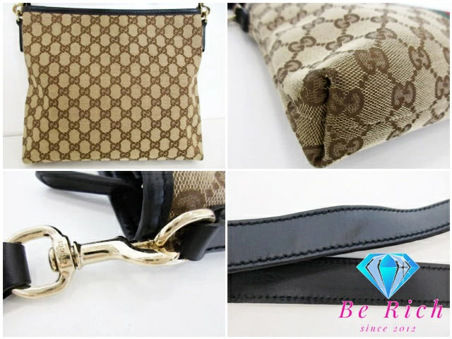 グッチ GUCCI ショルダーバッグ 388926 GG シェリー オフィディア ブラウン 茶 キャンバス レザー ロゴ 斜め掛け クロスボディ 鞄 【中古】【送料無料】bk9380