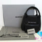 美品 バレンシアガ BALENCIAGA 2way ハンドバッグ ネイビー カバ XS 390346 ブラック 黒 キャンバス レザー ロゴ ポーチ ショルダーバッグ NAVY CABAS  【中古】【送料無料】 bk9382