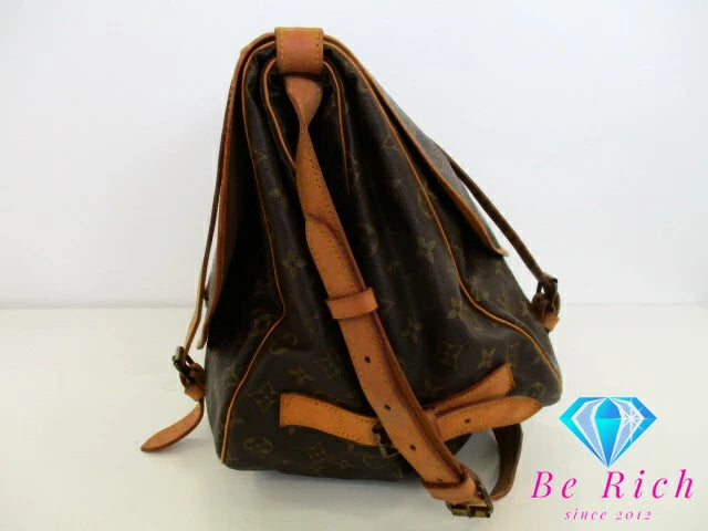 ルイ ヴィトン LOUIS VUITTON ショルダーバッグ モノグラム ソミュール 43 M42252 ブラウン 茶 ダブルフラップ 肩掛け 斜め掛け【中古】【送料無料】bk9390