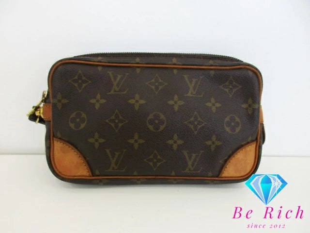 ルイ ヴィトン LOUIS VUITTON セカンドバッグ クラッチバッグ モノグラム マルリー ドラゴンヌ PM M51827 ブラウン 茶 PVC レザー 【中古】【送料無料】 bk9391
