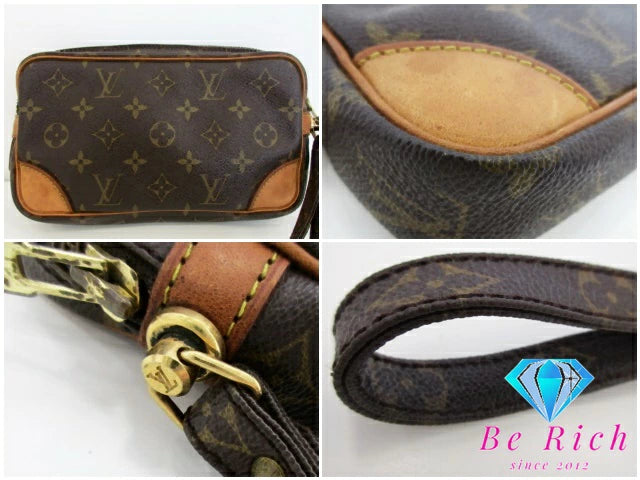 ルイ ヴィトン LOUIS VUITTON セカンドバッグ クラッチバッグ モノグラム マルリー ドラゴンヌ PM M51827 ブラウン 茶 PVC レザー 【中古】【送料無料】 bk9391