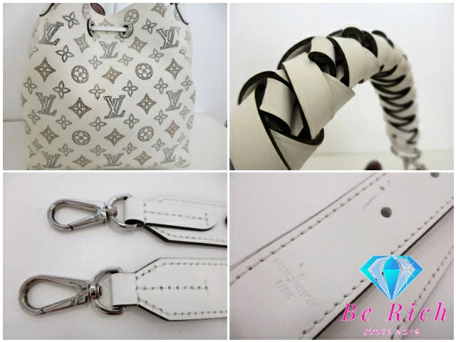 ルイ ヴィトン LOUIS VUITTON マヒナ ムリア M58483 ホワイト ブロン 2way ハンドバッグ ロゴ レザー ショルダーバッグ 肩掛け 鞄 レディース【中古】【送料無料】 bk9394