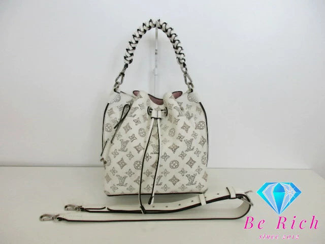 ルイ ヴィトン LOUIS VUITTON マヒナ ムリア M58483 ホワイト ブロン 2way ハンドバッグ ロゴ レザー ショルダーバッグ 肩掛け 鞄 レディース【中古】【送料無料】 bk9394