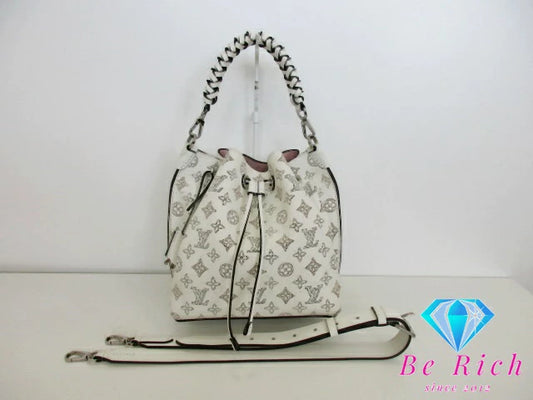 ルイ ヴィトン LOUIS VUITTON マヒナ ムリア M58483 ホワイト ブロン 2way ハンドバッグ ロゴ レザー ショルダーバッグ 肩掛け 鞄 レディース【中古】【送料無料】 bk9394