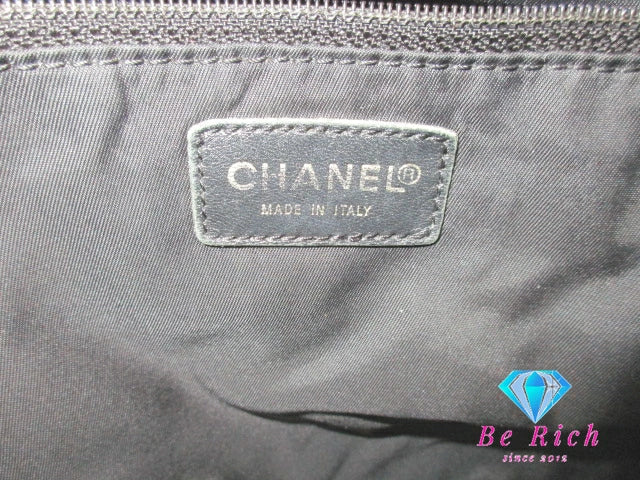 シャネル CHANEL ニュートラベルライン トート GM トートバッグ ハンドバッグ 黒 ブラック ナイロン レザー 手持ち 鞄 【中古】【送料無料】 bk9412