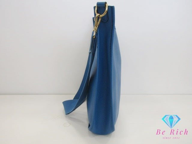 エルメス HERMES エブリン I ( アン ) GM ショルダーバッグ □A 刻印 ゴールド 金具 コバルト ブルー 【中古】【送料無料】bk9419