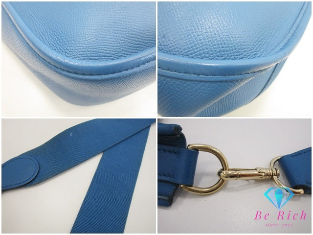 エルメス HERMES エブリン I ( アン ) GM ショルダーバッグ □A 刻印 ゴールド 金具 コバルト ブルー 【中古】【送料無料】bk9419