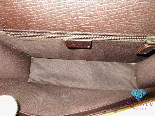 グッチ GUCCI クラッチバッグ 131213  GG スプリーム 茶 ブラウン PVC レザー  セカンドバッグ ビジネスバッグ【中古】【送料無料】 bk9422