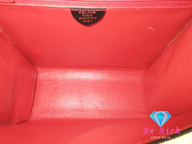美品 セリーヌ CELINE 2way ハンドバッグ ショルダーバッグ スターボール ブラック 黒 レザー 手持ち 肩掛け パーティ【中古】【送料無料】 bk9436
