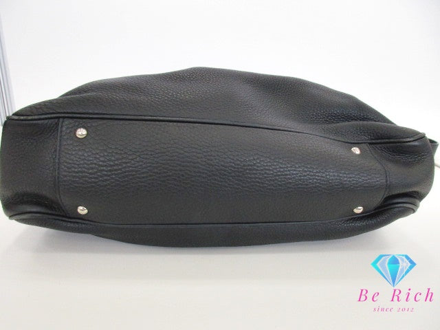 フェラガモ Salvatore Ferragamo 2way トートバッグ AU21 7416 ガンチーニ ブラック 黒 キャンバス レザー【中古】【送料無料】 bk9448