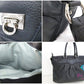 フェラガモ Salvatore Ferragamo 2way トートバッグ AU21 7416 ガンチーニ ブラック 黒 キャンバス レザー【中古】【送料無料】 bk9448