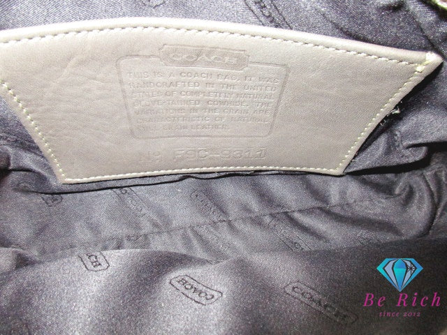 コーチ COACH グラブタンレザー アクセサリーポーチ ハンドバッグ グレー 9311 USA アメリカ 製 オールド レザー 鞄 【中古】【送料無料】 bk9449