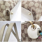 グッチ トートバッグ 120836 GG ブラウン 茶 アイボリー キャンバス レザー ハンドバッグ GUCCI 手提げ 鞄【中古】【送料無料】 bk9456