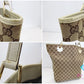 グッチ トートバッグ 120836 GG ブラウン 茶 アイボリー キャンバス レザー ハンドバッグ GUCCI 手提げ 鞄【中古】【送料無料】 bk9456