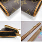 ルイ ヴィトン LOUIS VUITTON 2way ショルダーバッグ モノグラム ポシェット ツイン PM M51854 ブラウン 茶 PVC レザー ウエストポーチ クラッチバッグ 肩掛け 斜め掛け バッグ【中古】【送料無料】 bk9466