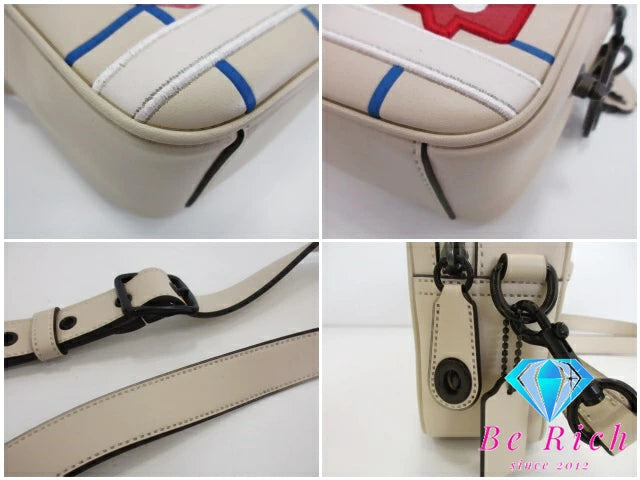 美品 コーチ COACH トム ウェッセルマン コラボ ショルダーバッグ フライトバッグ CA323 アイボリー マルチ レザー ポシェット 斜め掛け クロスボディ ポーチ 鞄 Tom Wesselmann 【中古】【送料無料】 bk9487