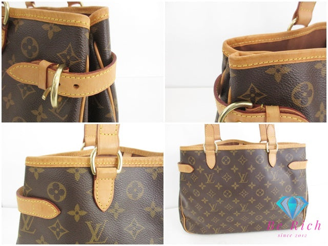 ルイ ヴィトン LOUIS VUITTON トートバッグ モノグラム バティニョール オリゾンタル M51154 ブラウン 茶 LV ロゴ ショルダーバッグ ハンドバッグ 鞄 【中古】【送料無料】 bk9488