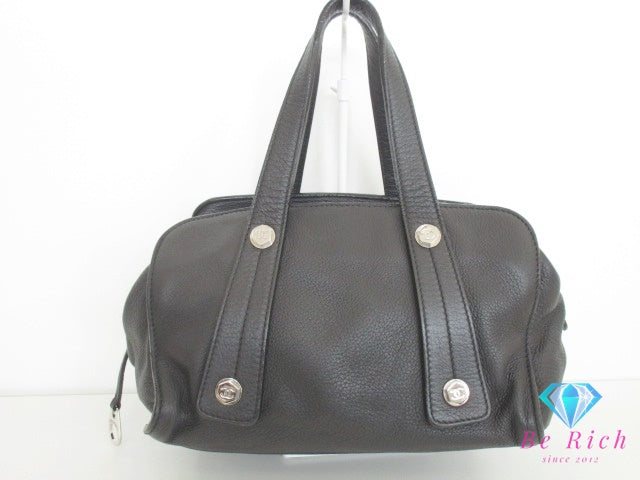 シャネル CHANEL ミニ ボストンバッグ ハンドバッグ A29316 ブラック 黒 レザー ココマーク CC ロゴ ショルダーバッグ 鞄 【中古】【送料無料】 bk9499