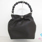 美品 クリスチャン ディオール Christian Dior マリスパール ハンドバッグ ブラック 黒 レザー ロゴ ショルダーバッグ 巾着 鞄 【中古】【送料無料】 bk9500