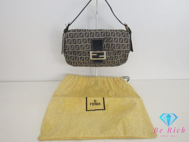 フェンディ FENDI ワン ショルダーバッグ 26424 マンマ バケット ズッキーノ ネイビー 紺 キャンバス ハンドバッグ 肩掛け 鞄 ズッカ 【中古】【送料無料】 bk9509