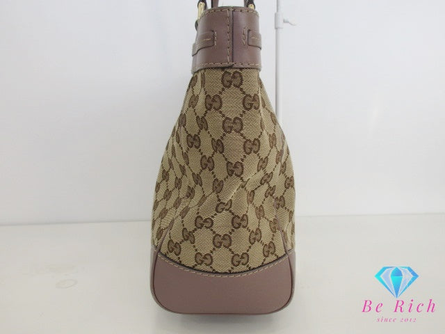 グッチ GUCCI トートバッグ 257061 メイフェア GG キャンバス ピンク ベージュ ブラウン 茶 レザー ロゴ リボン ショルダーバッグ ハンドバッグ 鞄 【中古】【送料無料】 bk9521