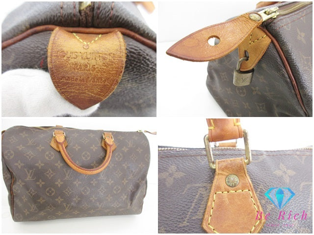 ルイ ヴィトン LOUIS VUITTON ハンドバッグ モノグラム スピーディ 35 M41107 ブラウン 茶 PVC レザー LV ロゴ ボストンバッグ ショルダーバッグ 鞄 M41524 【中古】【送料無料】 bk9528
