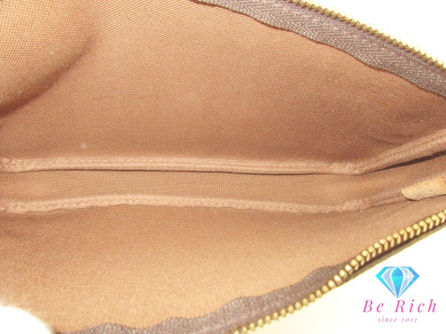 ルイ ヴィトン LOUIS VUITTON アクセサリー ポーチ モノグラム グラフィティ ポシェット アクセソワール M92193 ピーチ ブラウン 茶 ロゴ ハンドバッグ ショルダーバッグ 鞄 【中古】【送料無料】 bk9529