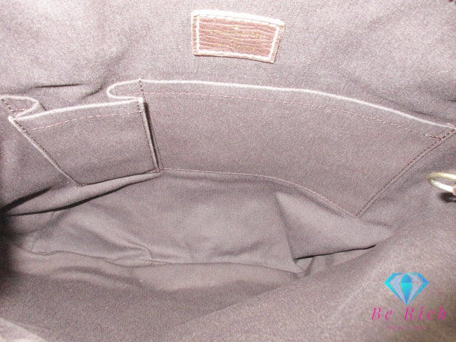 ルイ ヴィトン LOUIS VUITTON 2way トートバッグ ショルダーバッグ モノグラム ミニ ラン ブザス アンジェール エベヌ 茶 ブラウン LV ロゴ 縦型 ハンドバッグ 鞄 【中古】【送料無料】 bk9532