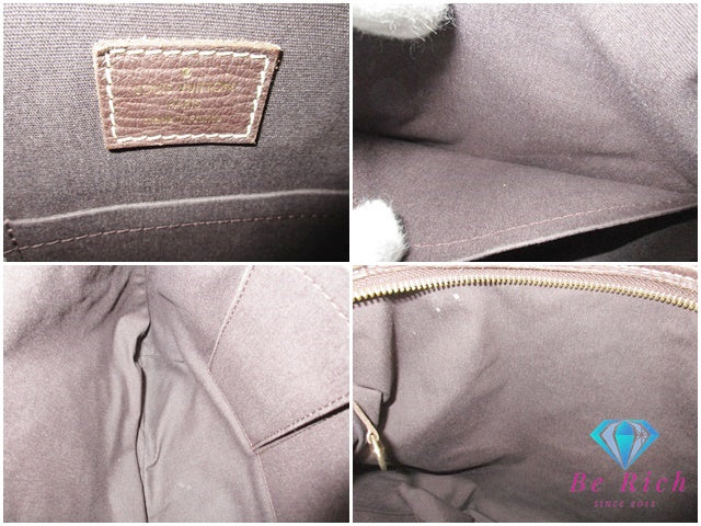 ルイ ヴィトン LOUIS VUITTON 2way トートバッグ ショルダーバッグ モノグラム ミニ ラン ブザス アンジェール エベヌ 茶 ブラウン LV ロゴ 縦型 ハンドバッグ 鞄 【中古】【送料無料】 bk9532