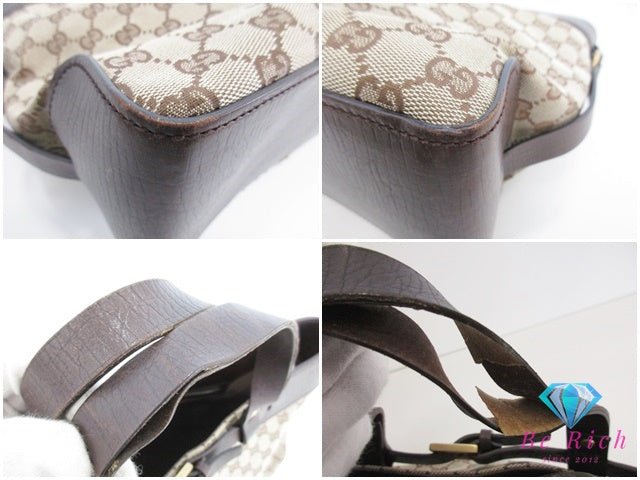 グッチ GUCCI トートバッグ 106251 GG ブラウン 茶 キャンバス レザー ロゴ ハンドバッグ ショルダーバッグ 鞄 【中古】【送料無料】 bk9533