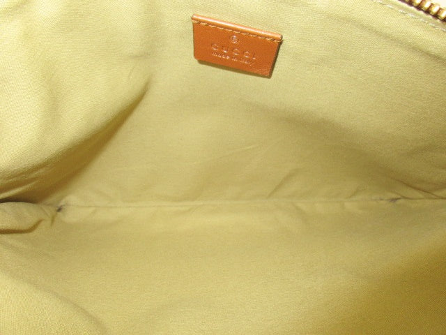 GUCCI  グッチ クラッチバッグ ハンドバッグ 576053 シェリー ウェビング インターロッキング G ロゴ ベージュ キャンバス レザー ポーチ ストラップ セカンドバッグ 【中古】【送料無料】 bk9547