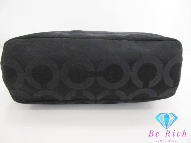 コーチ COACH ショルダーバッグ マディソン オプアート シグネチャー サティーン トートバッグ 20481 ブラック 黒 サテン キャンバス レザー ハンドバッグ 鞄 【中古】【送料無料】 bk9568