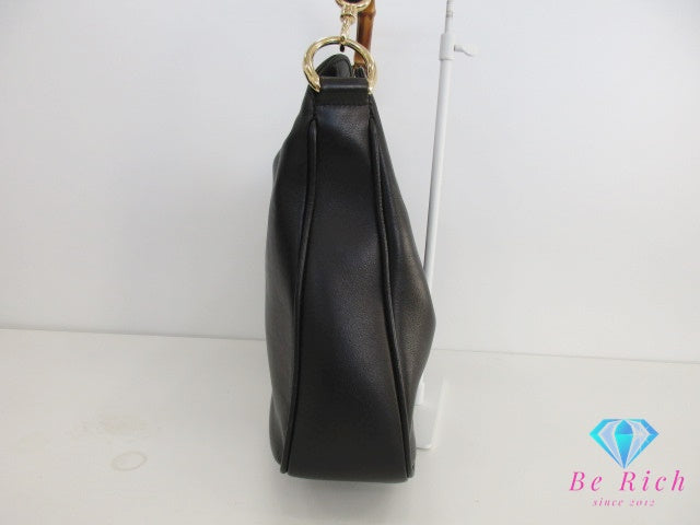 グッチ GUCCI ハンドバッグ ショルダーバッグ 001.1638 バンブー レザー ロゴ 手提げ 肩掛け 鞄 ワンショルダーバッグ  【中古】【送料無料】 bk9580