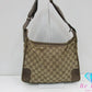 グッチ GUCCI ワン ショルダーバッグ 001.4205 GG カーキ ブラウン 茶 キャンバス レザー ロゴ ホーボー セミショルダー ハンドバッグ  鞄 【中古】【送料無料】bk9581
