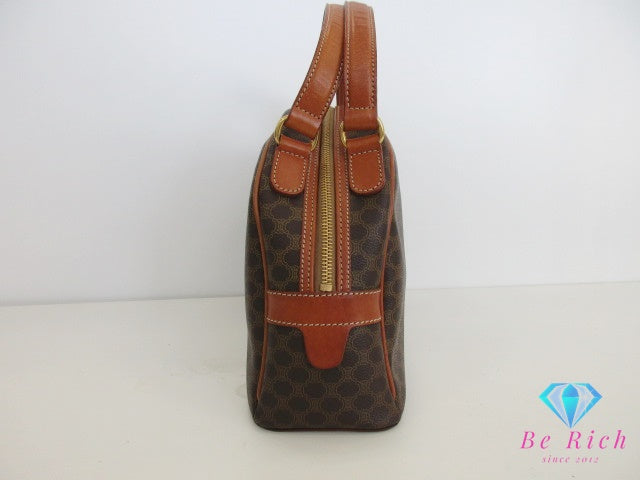 セリーヌ CELINE ハンドバッグ マカダム ブラウン 茶 PVC レザー ブラゾン ロゴ ショルダーバッグ 鞄 【中古】【送料無料】 bk9598