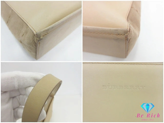 バーバリー BURBERRY ワン ショルダーバッグ ベージュ レザー スエード ロゴ 肩掛け 斜め掛け 鞄 【中古】【送料無料】 bk9607