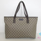 グッチ GUCCI トートバッグ 211137 GG プラス ブラウン ベージュ 茶 PVC レザー ロゴ ショルダーバッグ ハンドバッグ 鞄 スプリーム  【中古】【送料無料】 bk9612