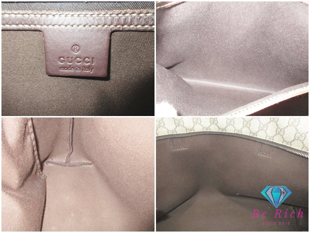 グッチ GUCCI トートバッグ 211137 GG プラス ブラウン ベージュ 茶 PVC レザー ロゴ ショルダーバッグ ハンドバッグ 鞄 スプリーム  【中古】【送料無料】 bk9612