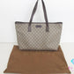 グッチ GUCCI トートバッグ 211137 GG プラス ブラウン ベージュ 茶 PVC レザー ロゴ ショルダーバッグ ハンドバッグ 鞄 スプリーム  【中古】【送料無料】 bk9612