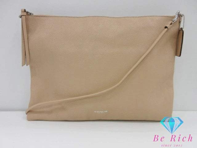 コーチ COACH 2way ショルダーバッグ クラッチバッグ 29461 ブリーカー デイリー ベージュ ロゴ レザー 肩掛け バッグ 鞄 メンズ レディース 【中古】【送料無料】 bk9623