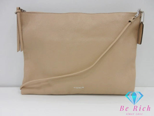 コーチ COACH 2way ショルダーバッグ クラッチバッグ 29461 ブリーカー デイリー ベージュ ロゴ レザー 肩掛け バッグ 鞄 メンズ レディース 【中古】【送料無料】 bk9623