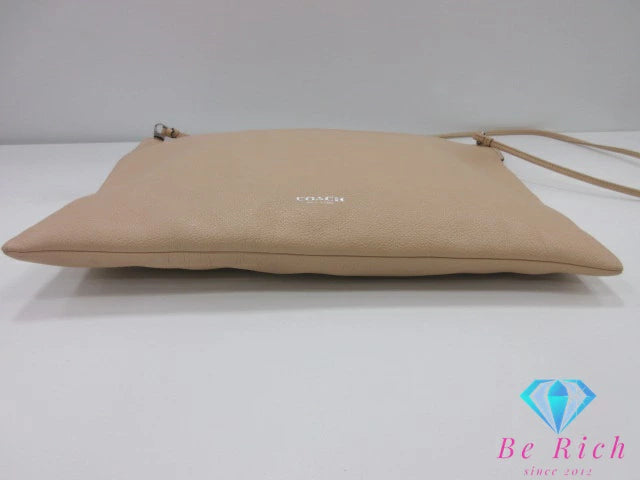 コーチ COACH 2way ショルダーバッグ クラッチバッグ 29461 ブリーカー デイリー ベージュ ロゴ レザー 肩掛け バッグ 鞄 メンズ レディース 【中古】【送料無料】 bk9623