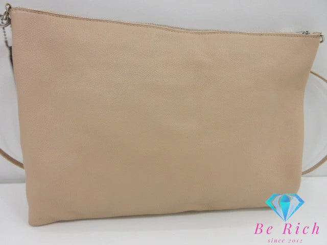 コーチ COACH 2way ショルダーバッグ クラッチバッグ 29461 ブリーカー デイリー ベージュ ロゴ レザー 肩掛け バッグ 鞄 メンズ レディース 【中古】【送料無料】 bk9623
