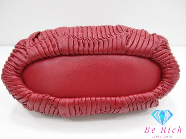 コーチ COACH ショルダーバッグ トートバッグ マディソン ギャザード レザー ソフィア サッチェル 18620 レッド 赤 ハンドバッグ 鞄 【中古】【送料無料】bk9627