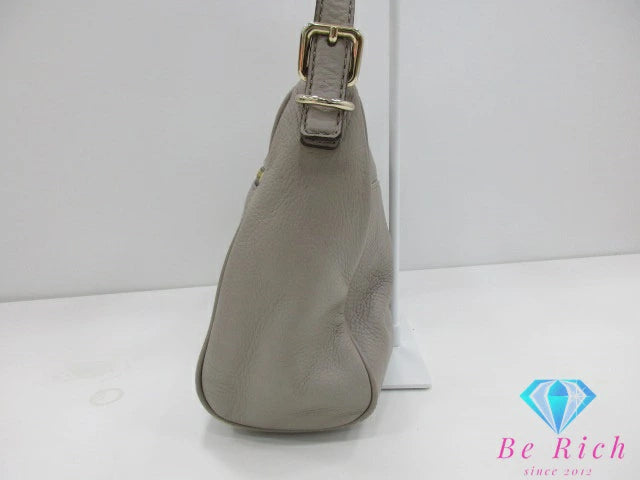 ケイトスペード kate spade 2way ハンドバッグ ショルダーバッグ RN0102760 グレージュ レザー ロゴ 鞄 【中古】【送料無料】 bk9628