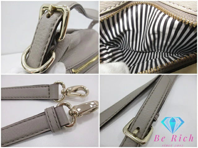 ケイトスペード kate spade 2way ハンドバッグ ショルダーバッグ RN0102760 グレージュ レザー ロゴ 鞄 【中古】【送料無料】 bk9628
