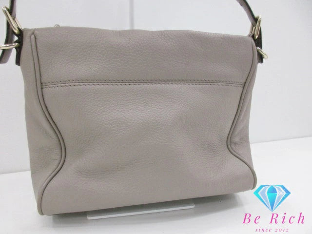 ケイトスペード kate spade 2way ハンドバッグ ショルダーバッグ RN0102760 グレージュ レザー ロゴ 鞄 【中古】【送料無料】 bk9628