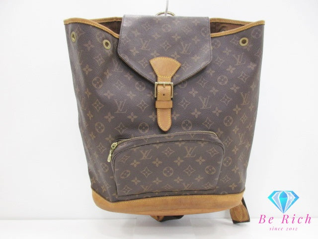 ルイ ヴィトン LOUIS VUITTON バックパック リュック M51135 モノグラム モンスリ GM 茶 ブラウン PVC レザー LV ロゴ ショルダーバッグ 肩掛け 鞄 【中古】【送料無料】 bk9637