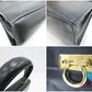 フェラガモ Salvatore Ferragamo ガンチーニ 2way ハンドバッグ ショルダーバッグ 0212193 黒 ブラック レザー ロゴ 鞄 パーティ フォーマル  【中古】【送料無料】 bk9646