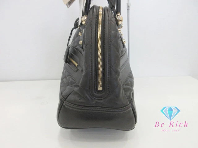 バーバリー BURBERRY キルティング ハンドバッグ ブラック 黒 レザー ロゴ トートバッグ 手提げ 鞄 【中古】【送料無料】 bk9655